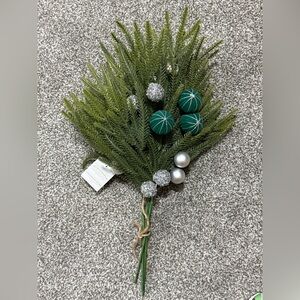Wondershop Greenery Picks Set of 4 Green and Silver Faux Floral Stems